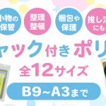 全部で12種！B9からA3サイズまで幅広いサイズ！チャック付きポリ袋のご紹介